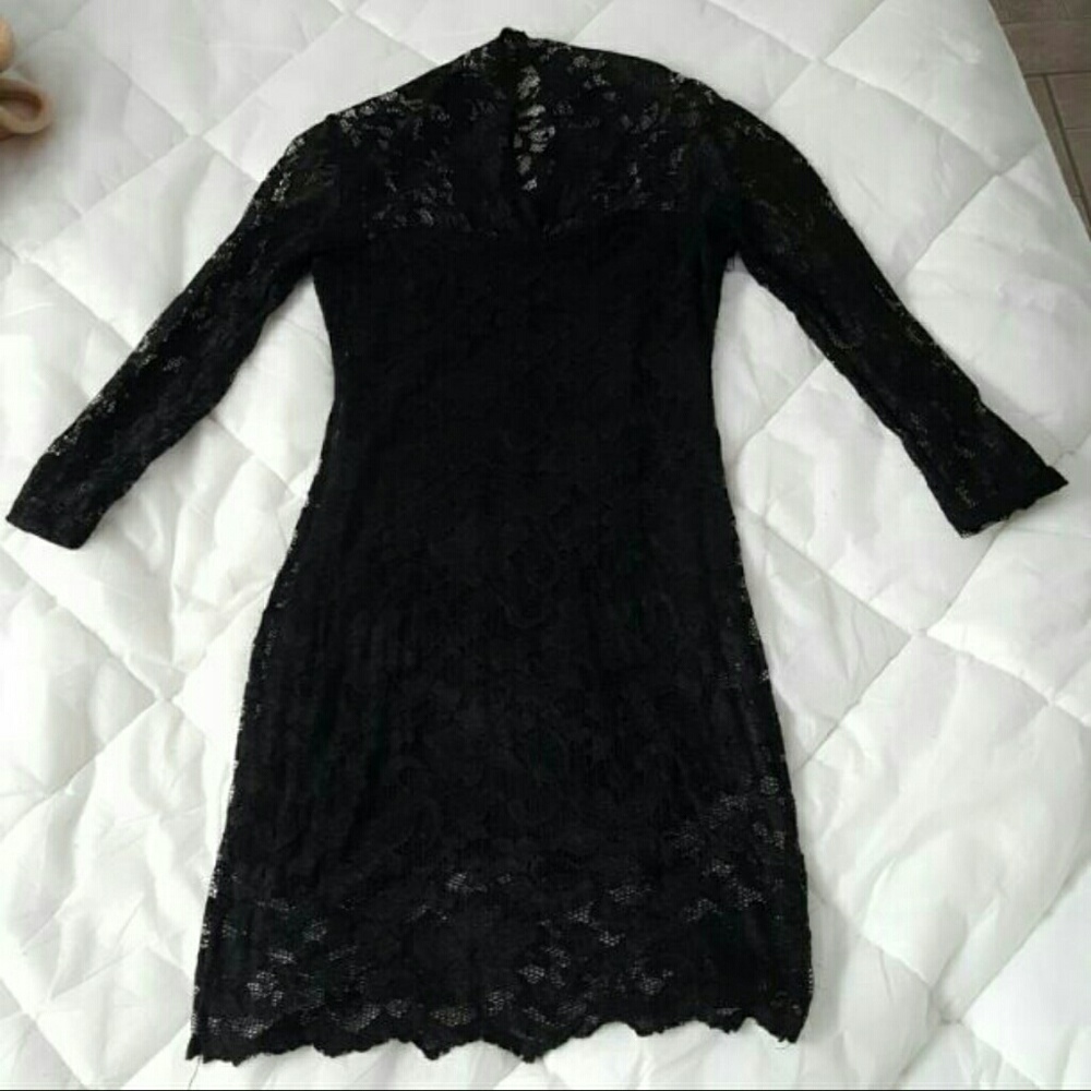 Black lace dress