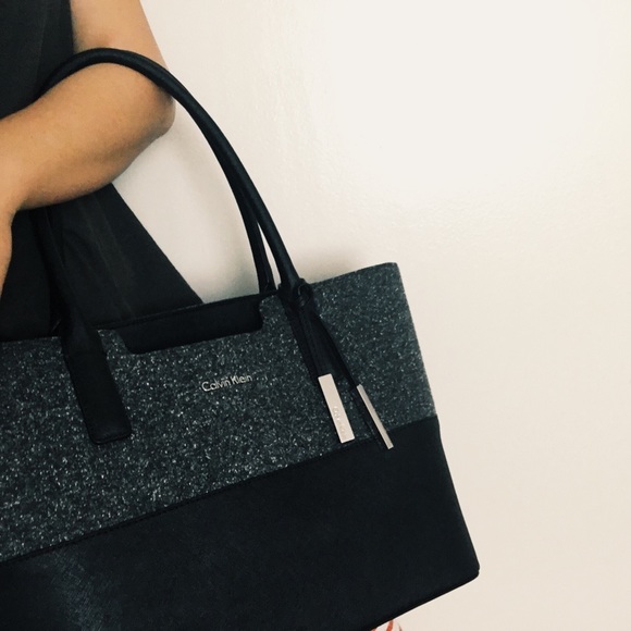 Calvin Klein Handbags - Wool & Leather Tote