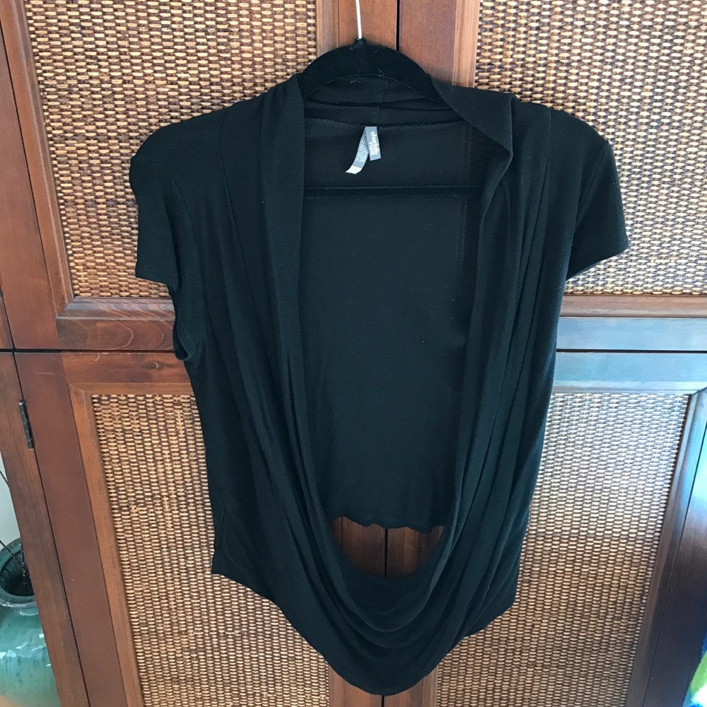 Deep swoop neck shirt
