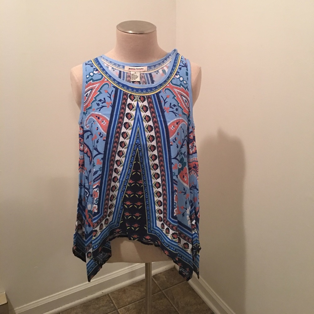 3/$18 Blue paisley tank