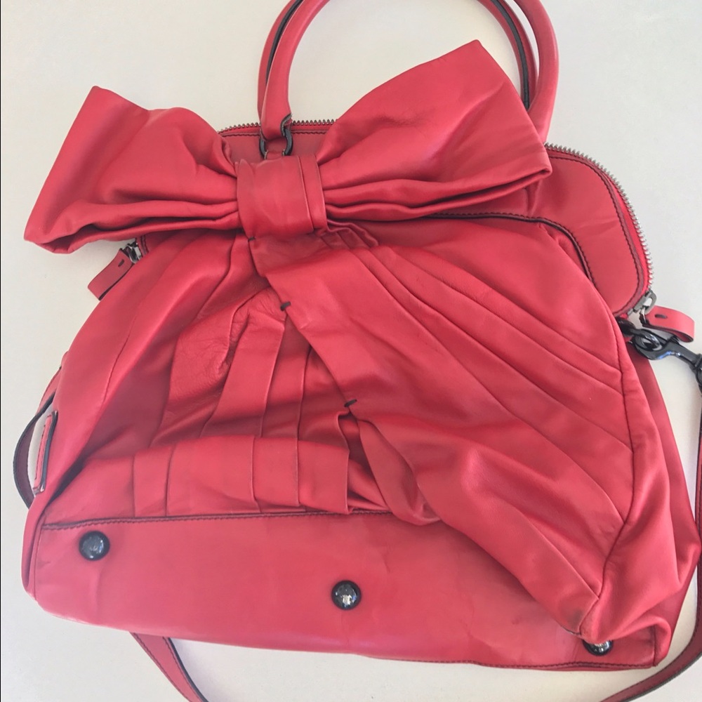 Valentino red leather bag