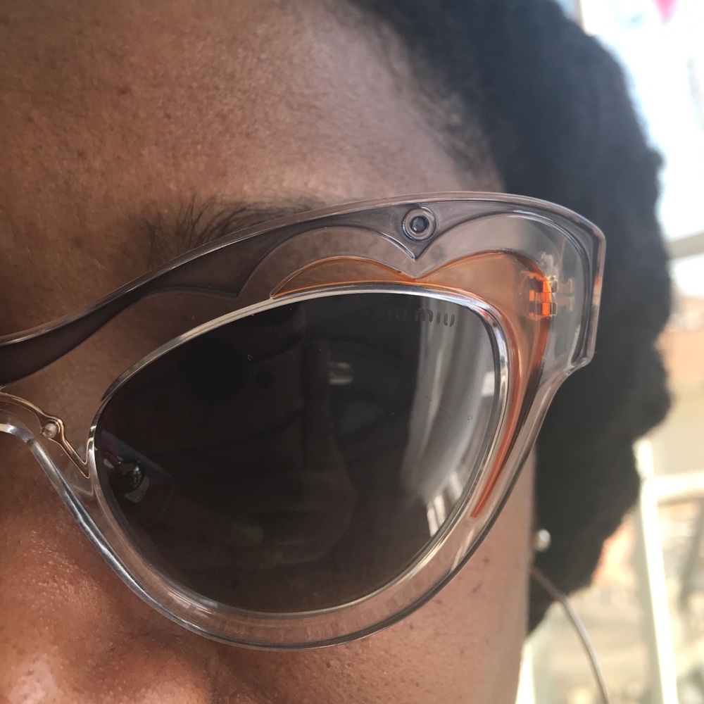 Miu Miu transparent sunglasses
