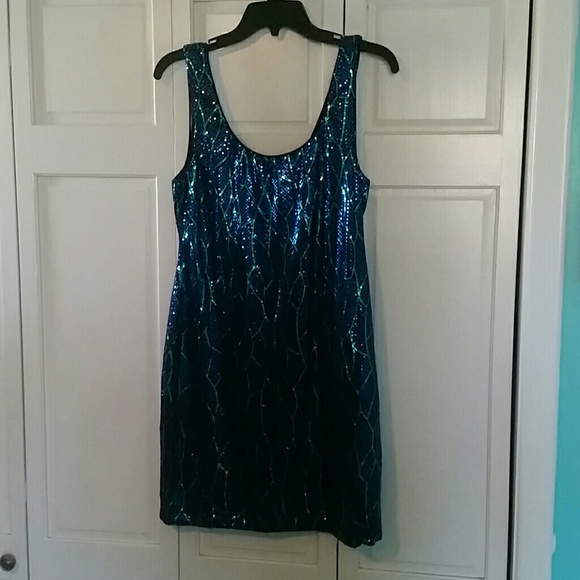 Lilly Rose Dresses & Skirts - Blue Sequin Cocktail Dress
