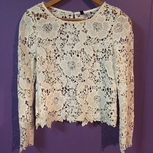 White see-through H & M top