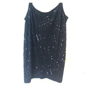 Loft black sequin tank top