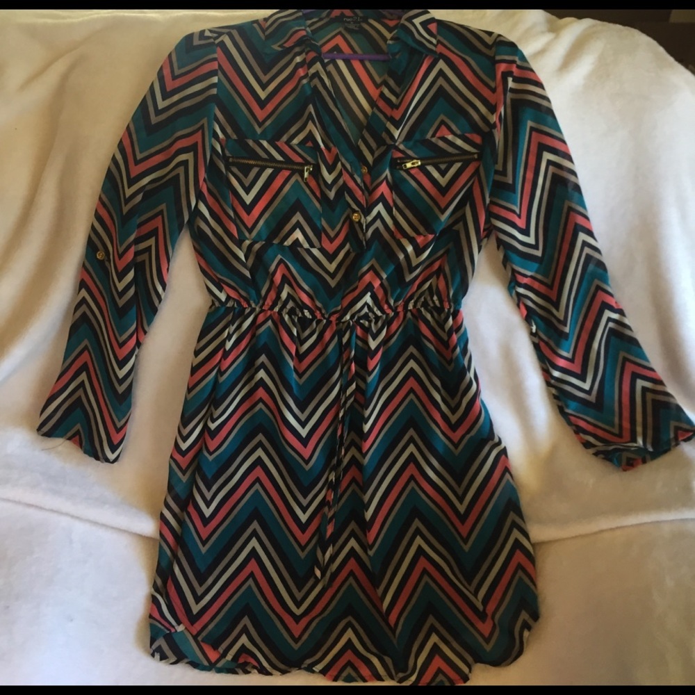 Long sleeved pattern dress