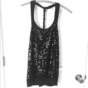 Express sequin top