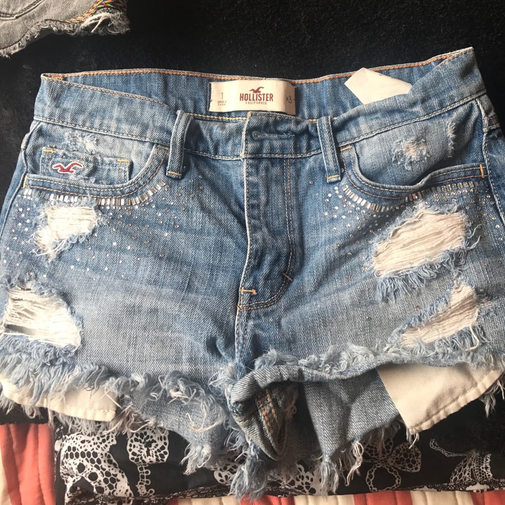 High rise Hollister jean shorts