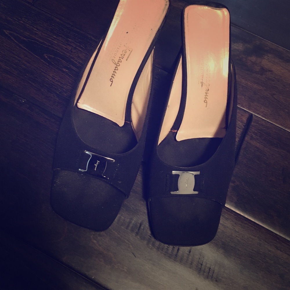 Authentic Ferragamo slip in heels!