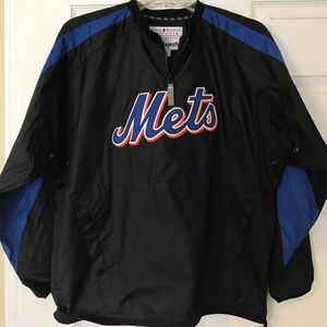 Majestic Black and Blue Mets Jacket