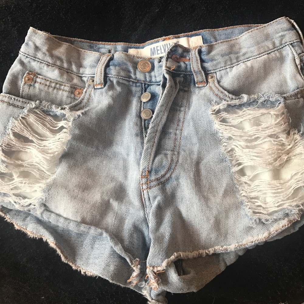 Brandy Melville High Rise Jean Shorts size 1 or 25