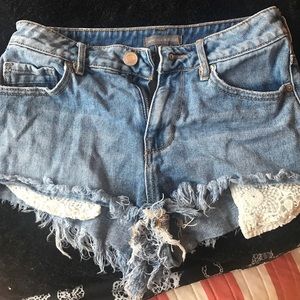 Kendall & Kylie High Rise Jean Shorts