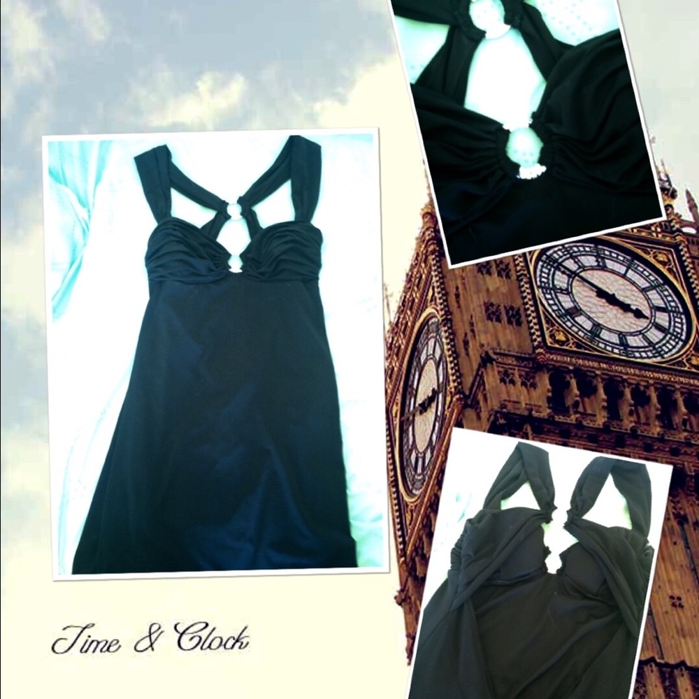 Black with Rhinestone Dress