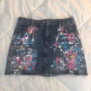 Topshop Moto denim mini skirt