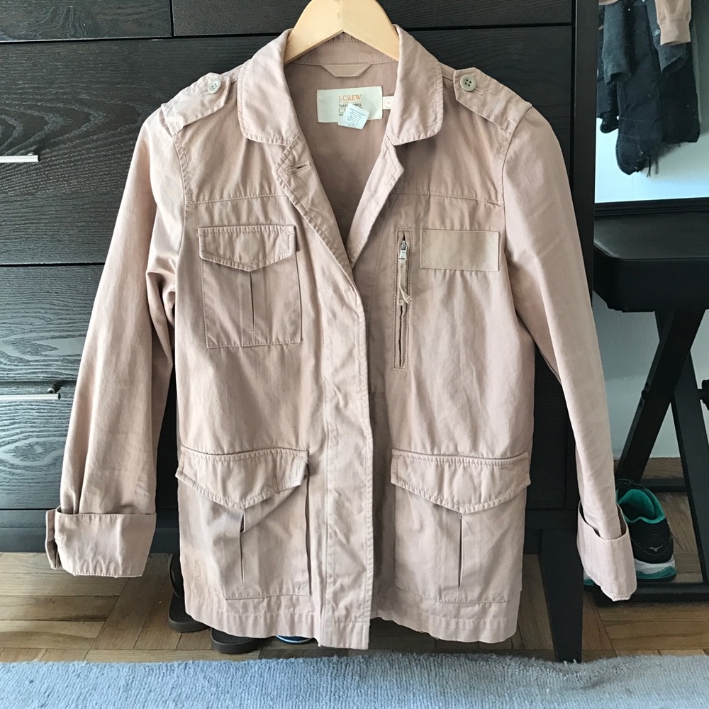 J.Crew Classic Twill Chino Khaki Jacket Size 2