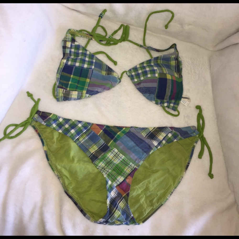 Plaid two piece