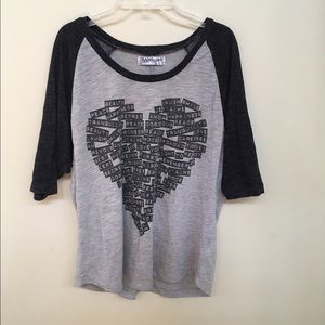 Heart Baseball Tee