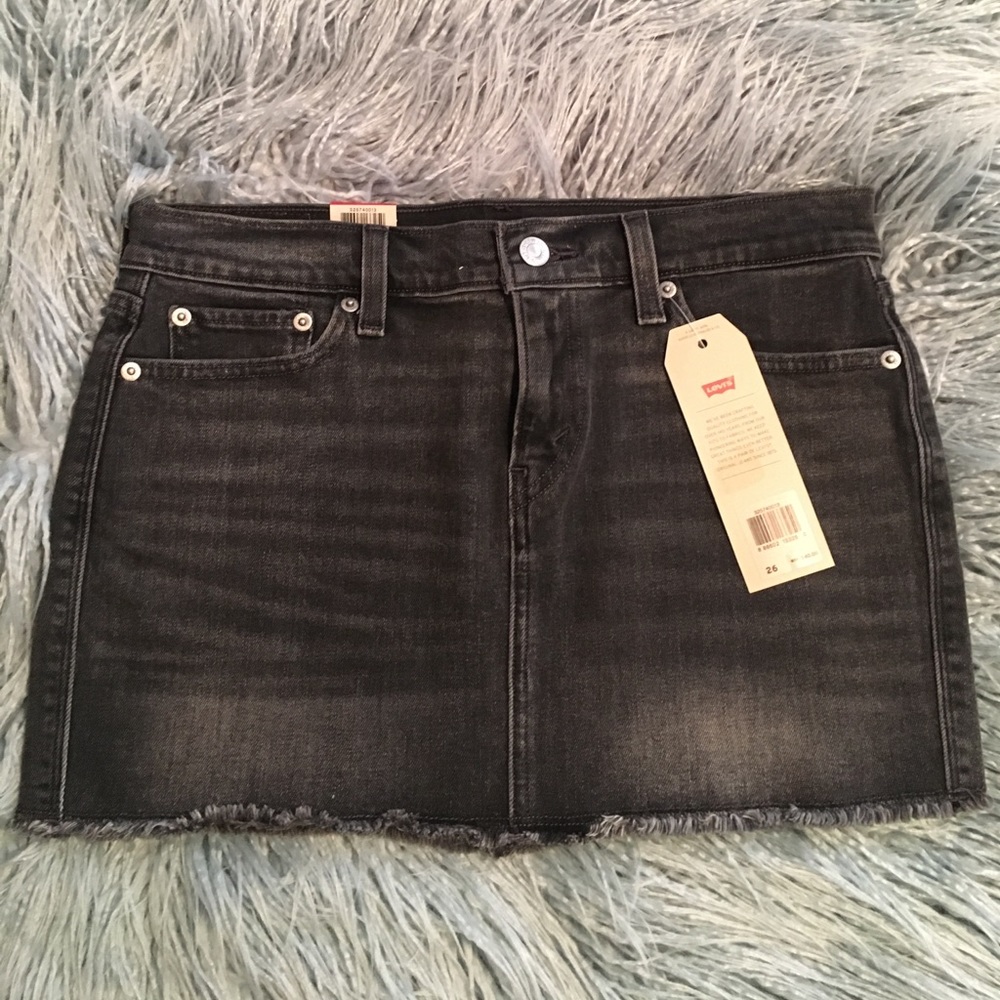 Levi's jean mini skirt.