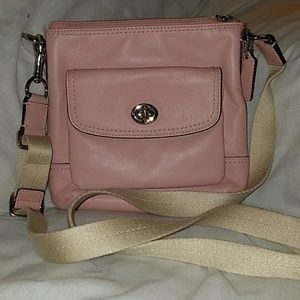 Light Pink crossbody coach purse