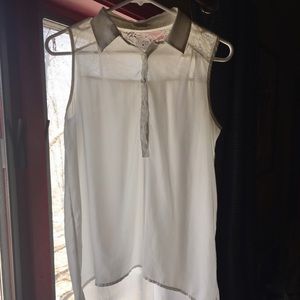 Sleeveless Sheer Blouse