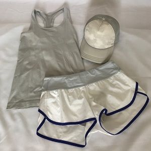Lululemon White Speed Shorts