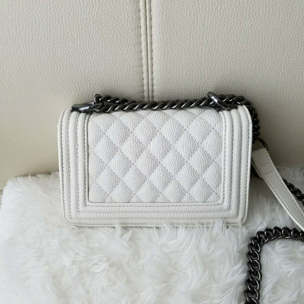 Forever 21 White Quilted Crossbody Bag