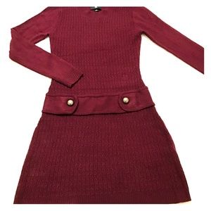 ** SOLD ** Maroon Sweater dress . XS  - IZ Byer