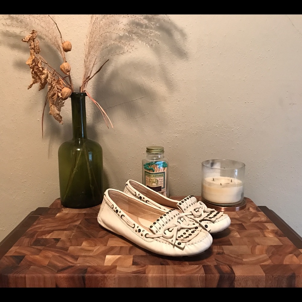 Frye Reagan Studded Kiltie Moccasins