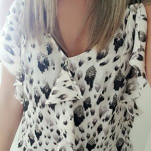 Rebecca taylor jeweled leopard tank