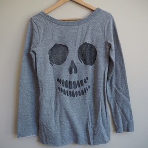 Gray Skull Sweater