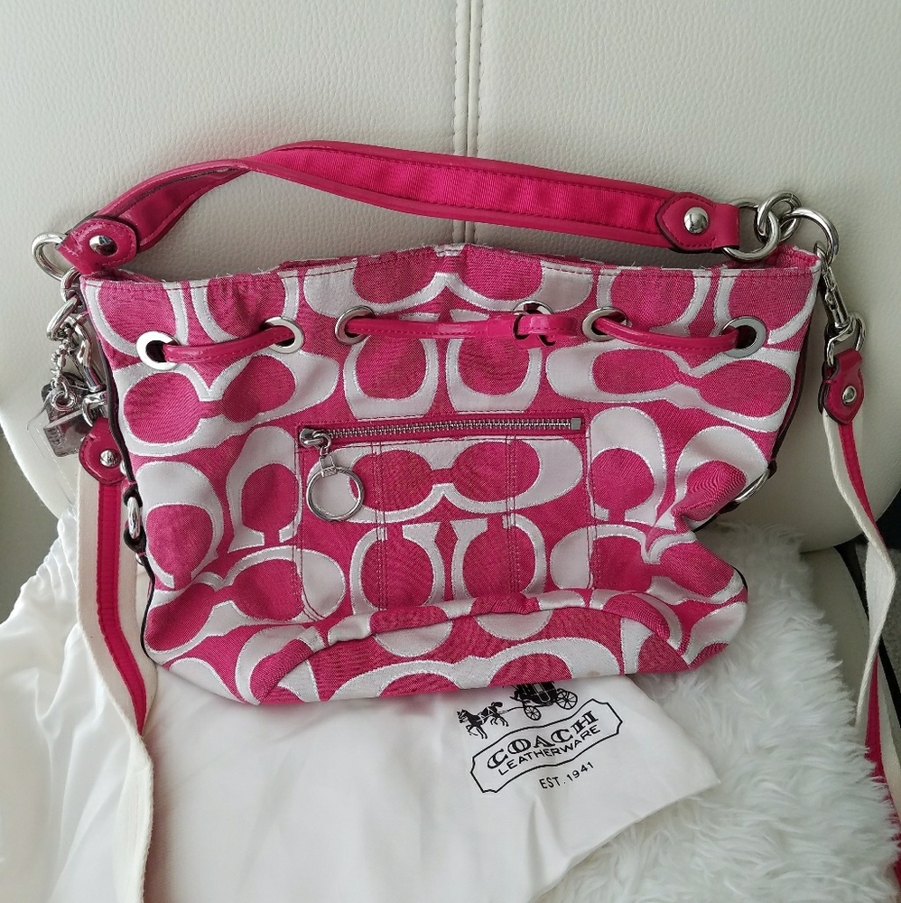 Coach Pink Monogram Bag