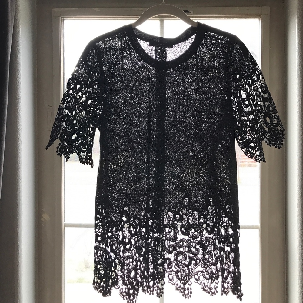 Zara black lace top