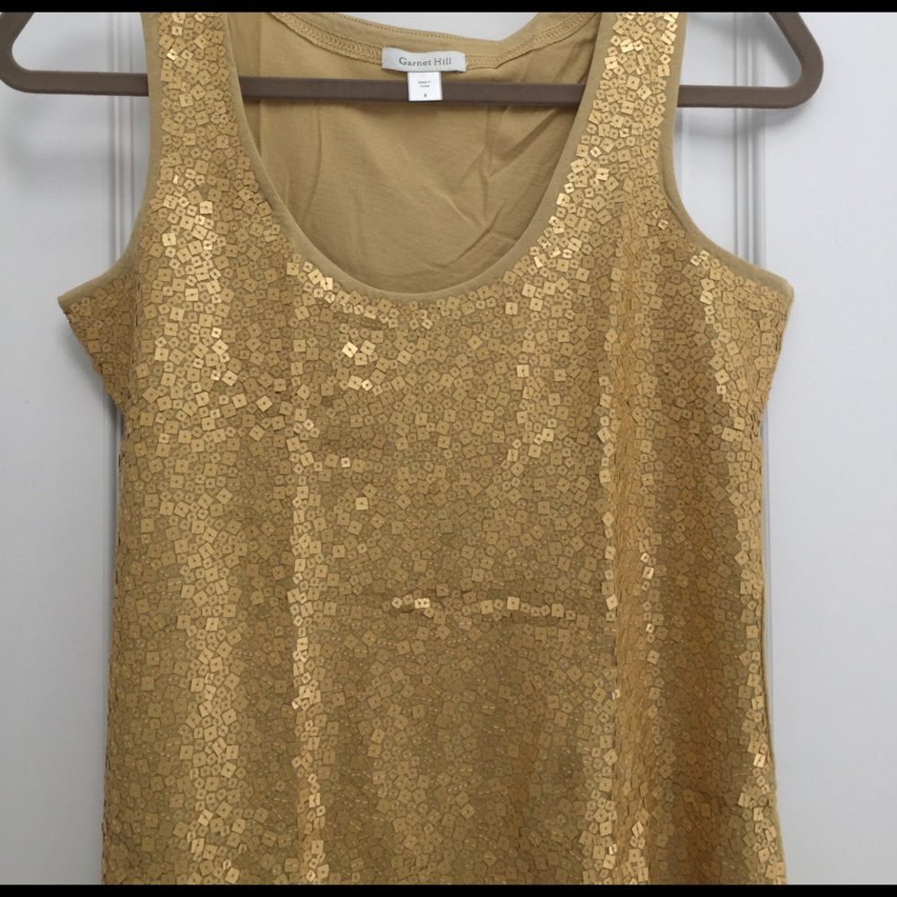 Garnet Hill tank top with sequin front