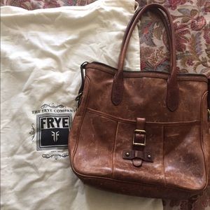 Frye Parker tote in cognac