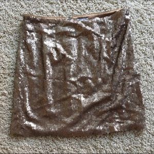 Gold sequin skirt