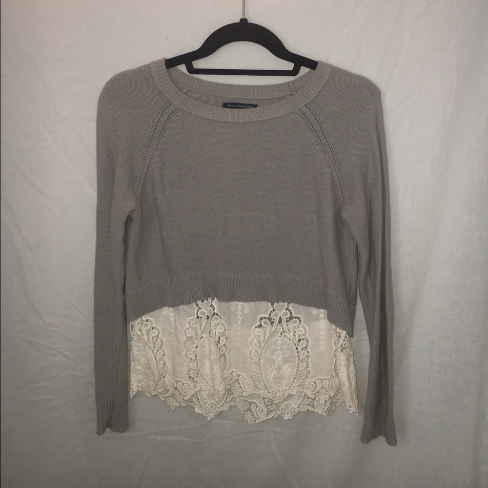 American Eagle gray sweater
