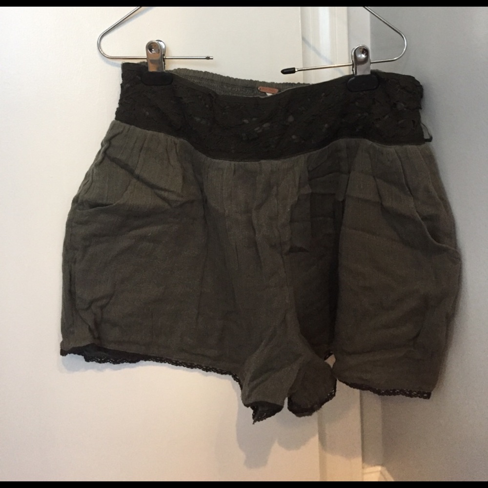 Free People Military Flowy Shorts