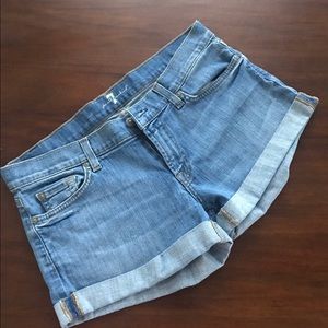 7 for all mankind denim shorts
