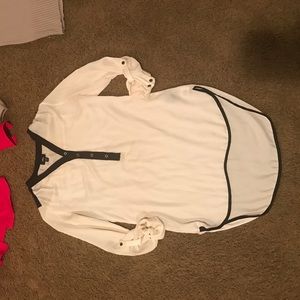Black and white blouse