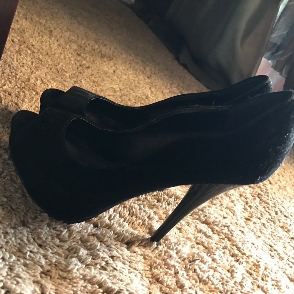 Black platform heels
