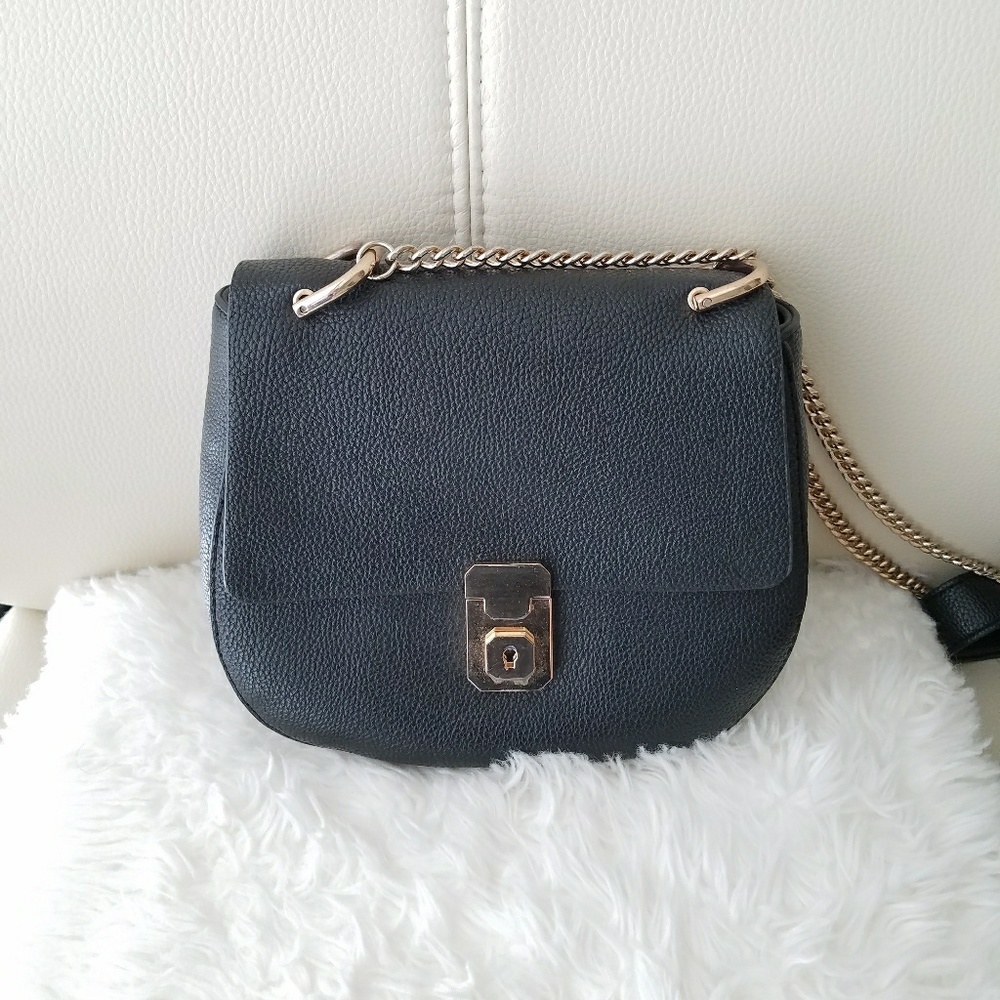 Forever 21 Black Saddle Crossbody Bag