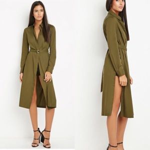 Forever 21 Contemporary D-Ring Belt Shirt Dress