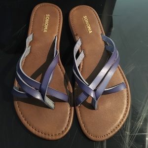 Strappy flip flops