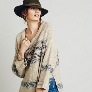 FREE PEOPLE fairaisle alpaca sweater