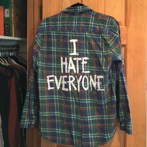 Jac Vanek Flannel "I Hate Everyone"