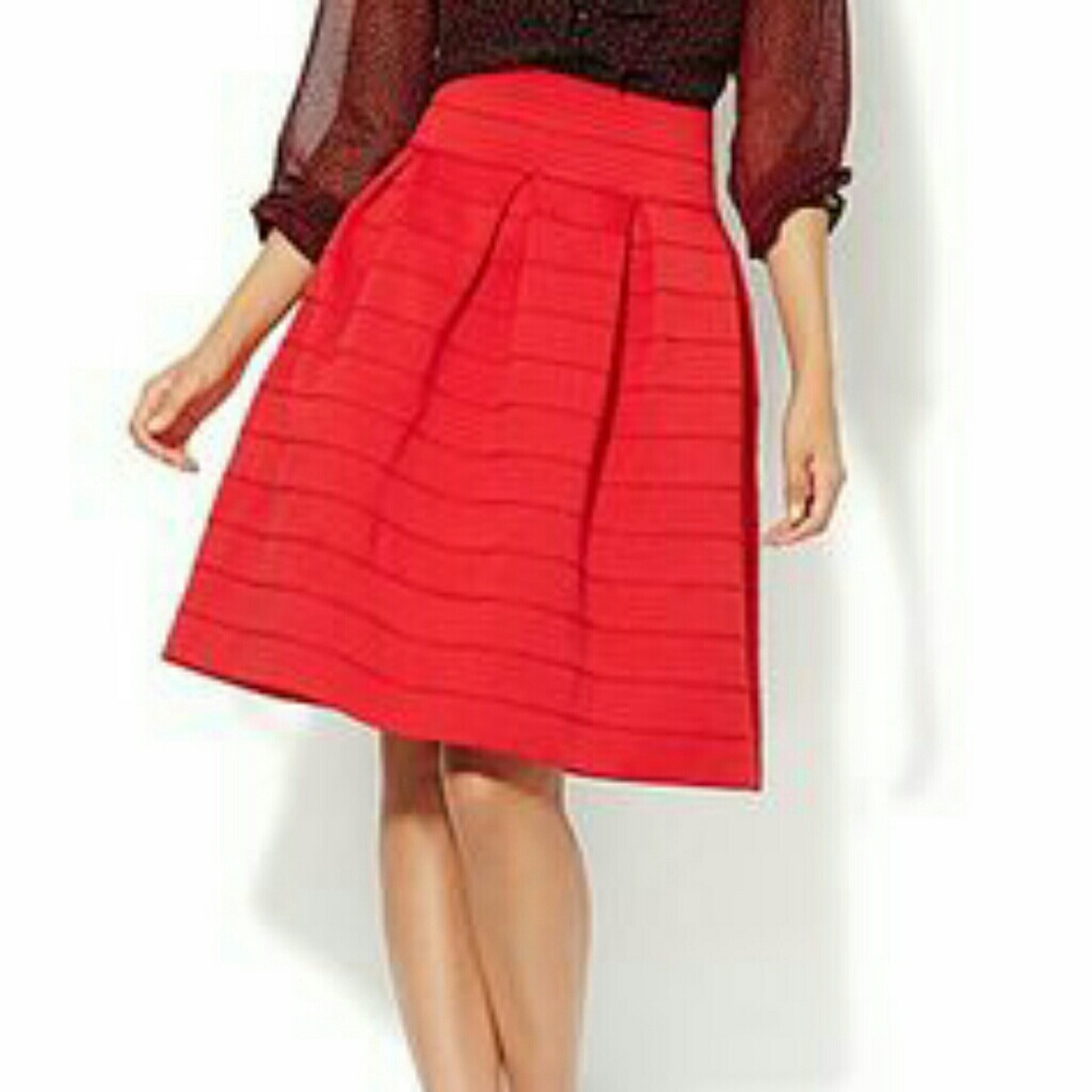 New York and Company Bandage Pleated Skirt
