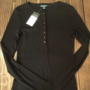 Ralph Lauren Henley Black NWT