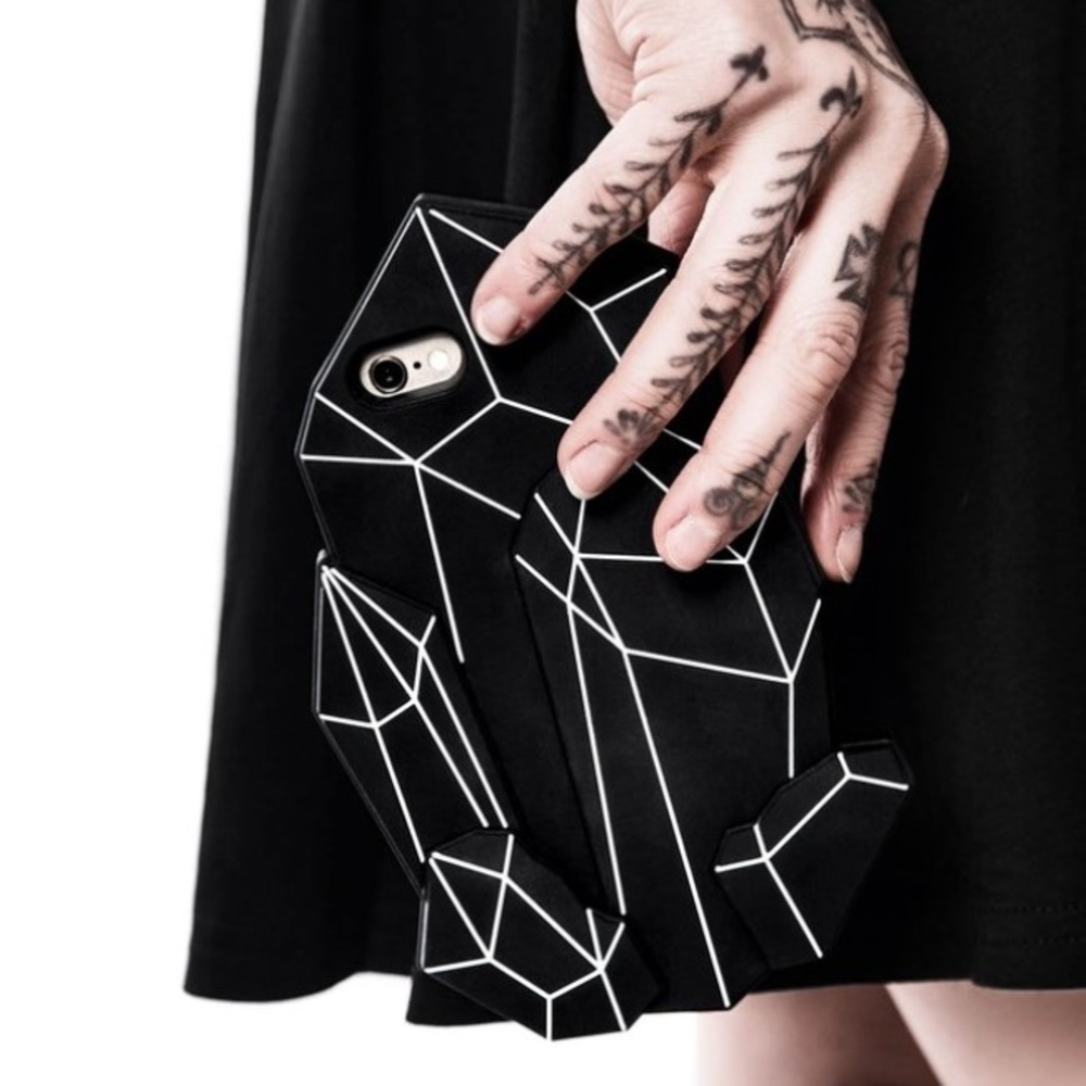 NIB black crystal killstar iPhone case