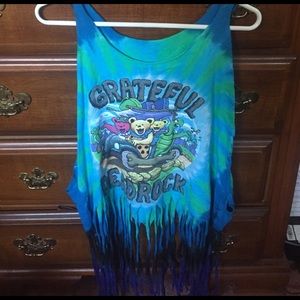 Grateful dead handmade fringe tank