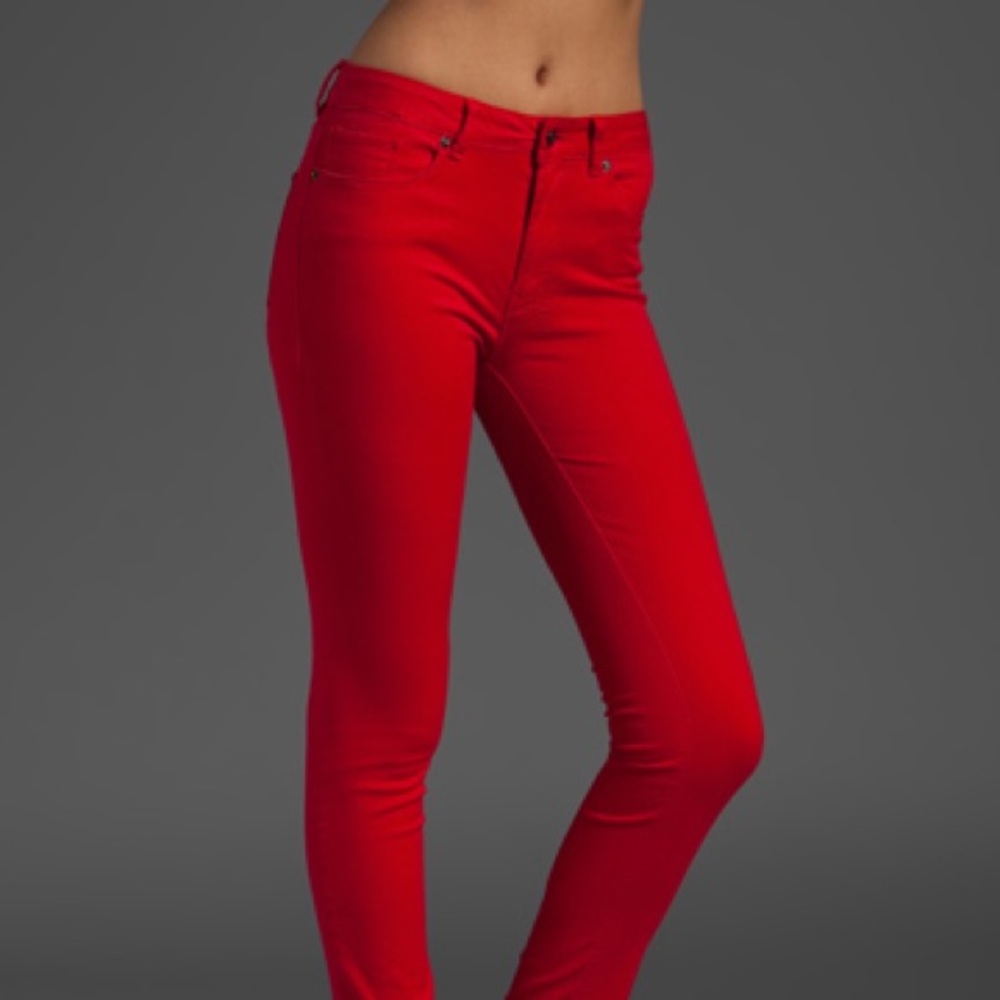 🍒 BDG Cigarette Midrise Urban Outfitters red jean